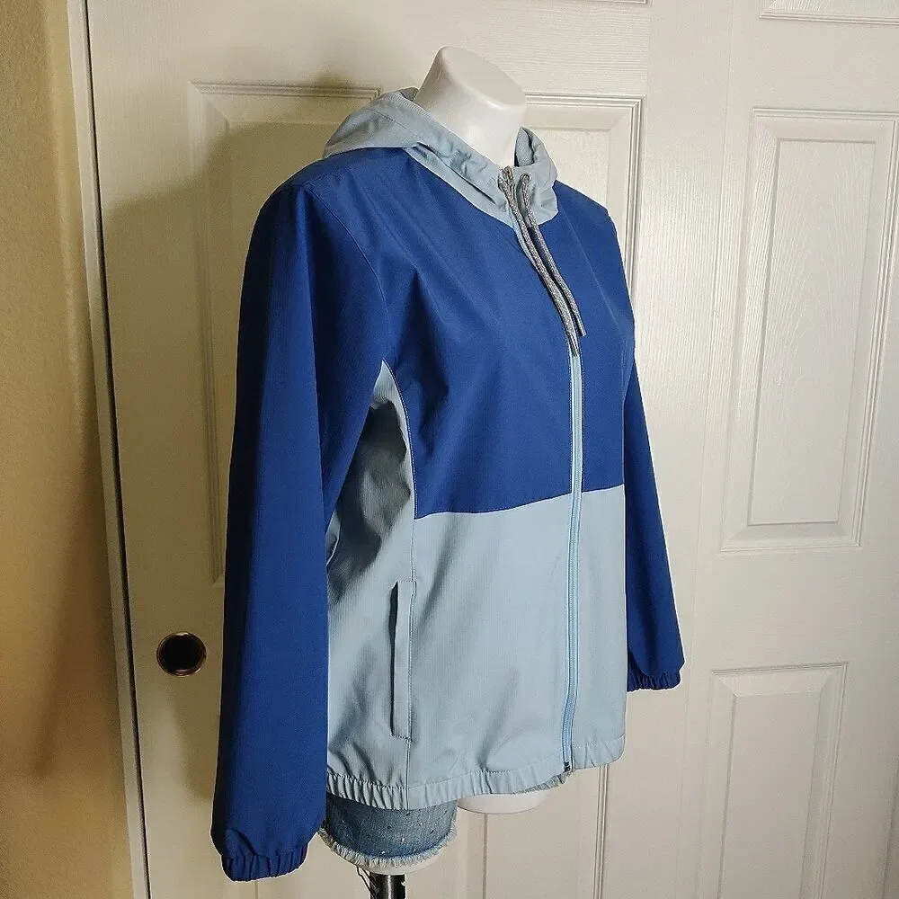 Voyager color block zip front windbreaker sz S